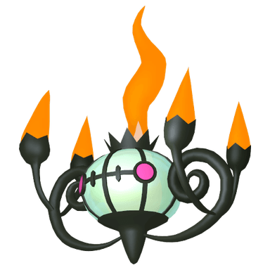 Pokémon HOME Shiny Chandelure sprite 