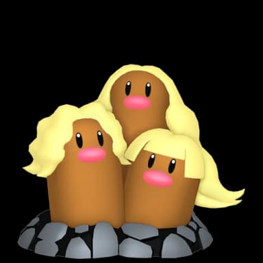 Pokémon HOME Dugtrio de Alola sprite 
