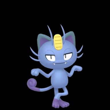 Pokémon HOME Shiny Miaouss d’Alola sprite 