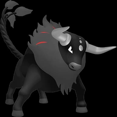 Pokémon HOME Shiny Paldean Tauros (Blaze Breed) sprite 