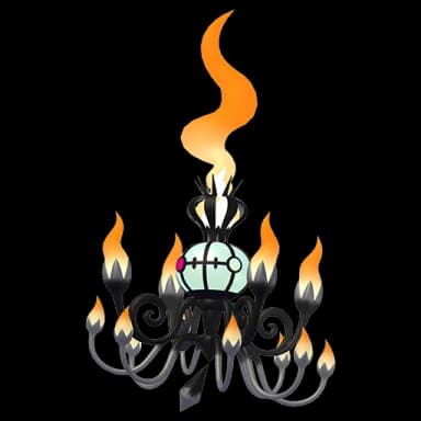Pokémon HOME Shiny Mega Chandelure sprite 