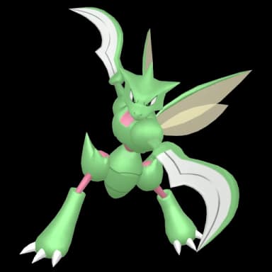 Pokémon HOME Shiny Scyther oscuro sprite 