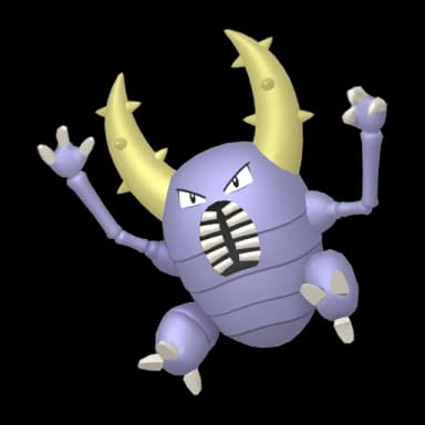 Pokémon HOME Shiny Pinsir oscuro sprite 