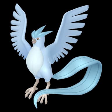 Pokémon HOME Shiny Articuno oscuro sprite 