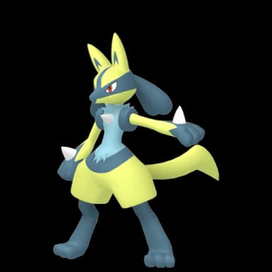 Pokémon HOME Shiny Lucario sprite 