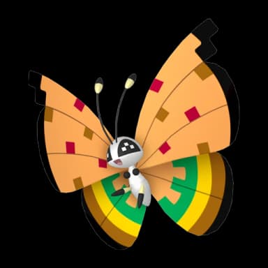 Pokémon HOME Shiny Vivillon (Dürrenmuster) sprite 
