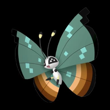 Pokémon HOME Shiny Vivillon (Dschungelmuster) sprite 