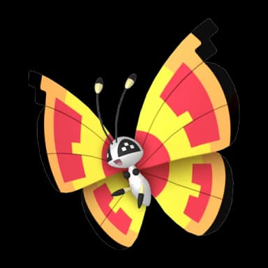 Pokémon HOME Shiny Vivillon (Sun Pattern) sprite 