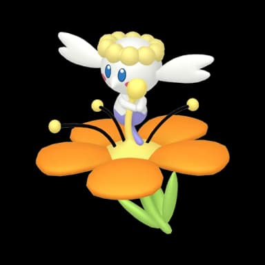 Pokémon HOME Shiny Flabébé (Flor Laranja) sprite 
