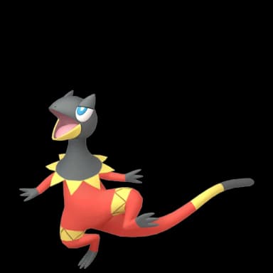 Pokémon HOME Shiny Heliolisk sprite 