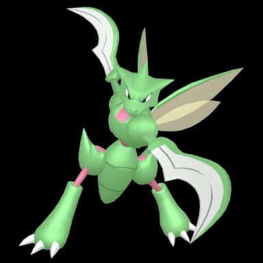 Pokémon HOME Shiny Scyther oscuro ♀ sprite 