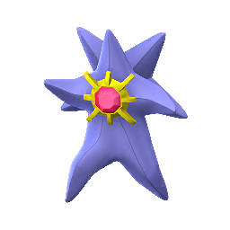 Mega Starmie scaled to 2.3676470588235294x Human scale (compared to 1.7m human)