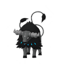 Tauros de Paldea (Raza Acuática) scaled to 0.6535294117647059x Human scale (compared to 1.7m human)