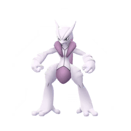 Mega Mewtwo X scaled to 2.2794117647058827x Human scale (compared to 1.7m human)