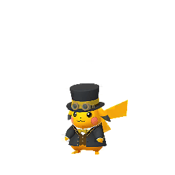 Shiny Dapper Pikachu with yellow accents - Pokémon GO [image by pokemongo.com]