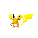Mega-Raichu Y scaled to 0.538235294117647x Human scale (compared to 1.7m human)