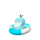 Shiny Psyduck with a swim ring (SWIM_2025) - Pokémon GO [image by pokemongohub.net]