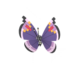 Vivillon (Elegant Pattern) scaled to 1.4852941176470589x Human scale (compared to 1.7m human)