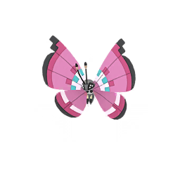 Vivillon (Meadow Pattern) scaled to 1.4852941176470589x Human scale (compared to 1.7m human)