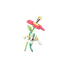 Floette (Flor Roja) scaled to 0.3076470588235294x Human scale (compared to 1.7m human)