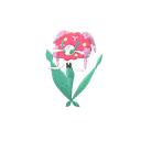 Florges (Red Flower) scaled to 0.5670588235294118x Human scale (compared to 1.7m human)