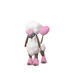 Furfrou (Heart Trim) scaled to 1.3441176470588236x Human scale (compared to 1.7m human)