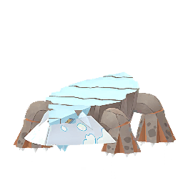 Avalugg de Hisui scaled to 2.014705882352941x Human scale (compared to 1.7m human)