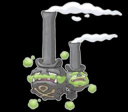 Official artwork of Galarian Weezing