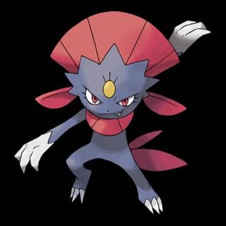 Official artwork of Weavile oscuro
