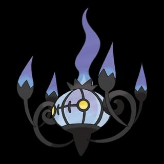 Official artwork of Chandelure oscuro