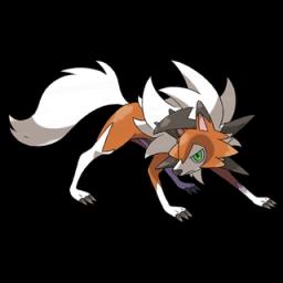 Official artwork of Lycanroc (Forma Crepuscular)