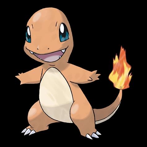 Official artwork of Charmander oscuro