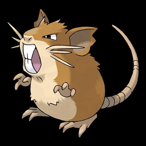 Official artwork of Raticate oscuro