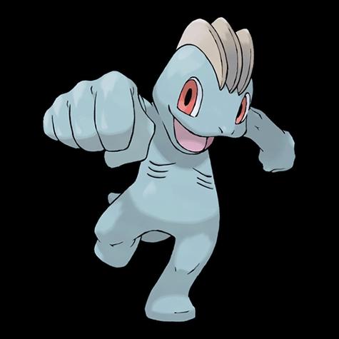 Official artwork of Machop oscuro
