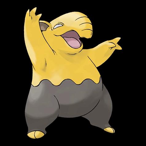 Official artwork of Drowzee oscuro