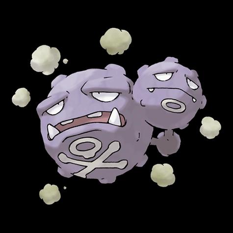 Official artwork of Weezing oscuro