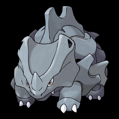 Official artwork of Rhyhorn oscuro