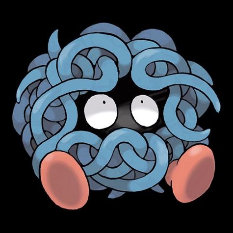 Official artwork of Tangela oscuro