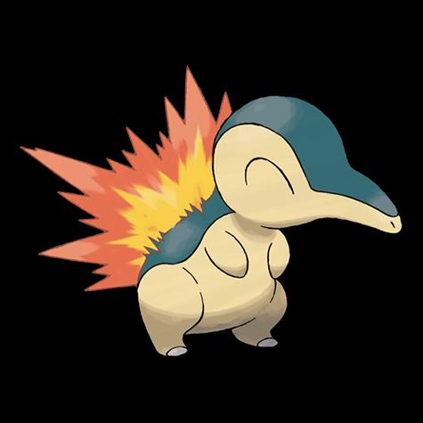 Official artwork of Cyndaquil oscuro