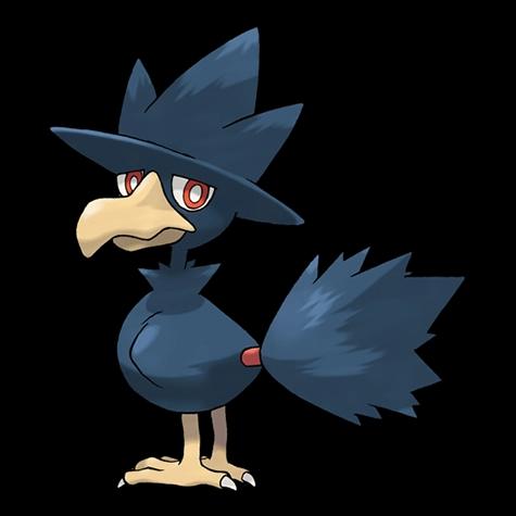 Official artwork of Murkrow oscuro