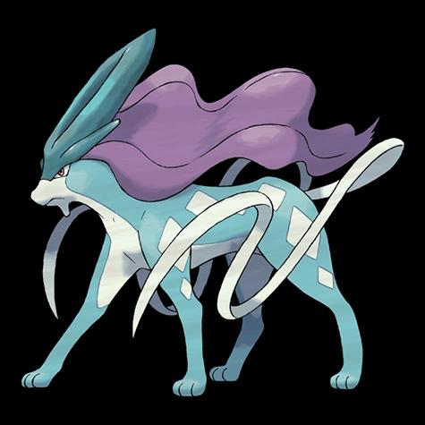 Official artwork of Suicune oscuro