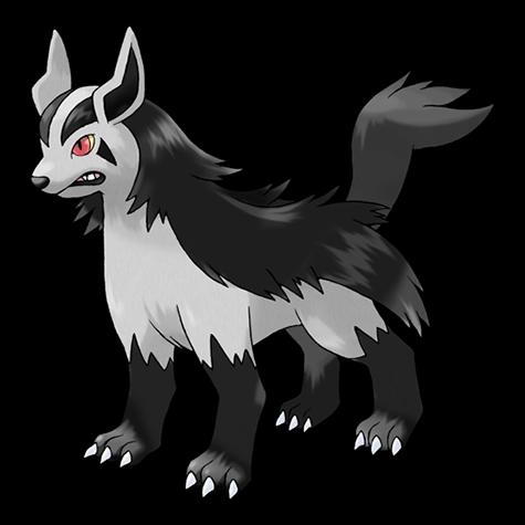 Official artwork of Mightyena oscuro