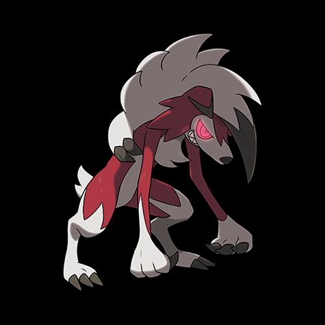 Official artwork of Lycanroc (Forma Nocturna)