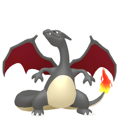 Pokémon HOME Shiny Dracaufeu Obscur sprite 