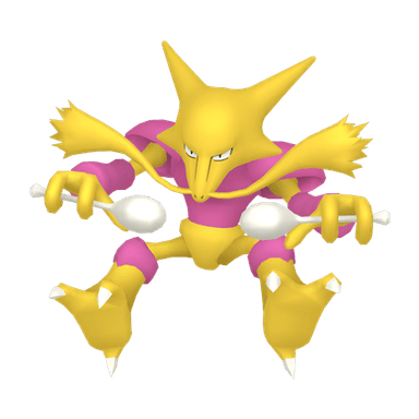 Pokémon HOME Shiny Alakazam oscuro sprite 