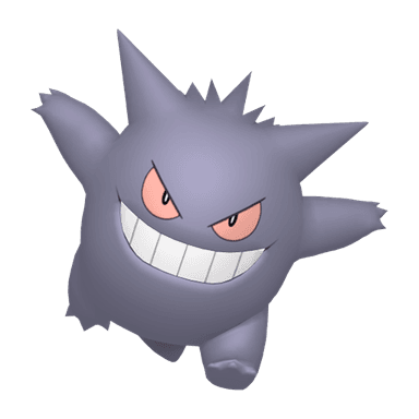Pokémon HOME Shiny Gengar oscuro sprite 