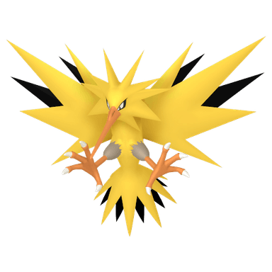 Pokémon HOME Shiny Zapdos oscuro sprite 