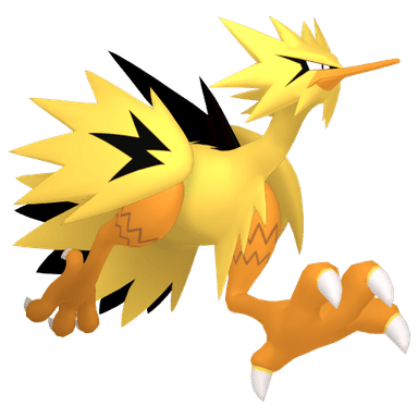 Pokémon HOME Shiny Zapdos Sombroso sprite 