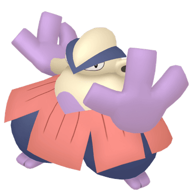 Pokémon HOME Shiny Hariyama Obscur sprite 