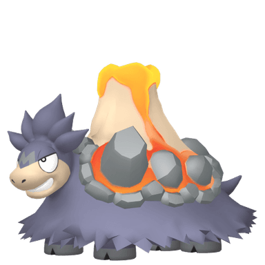 Pokémon HOME Shiny Camerupt oscuro sprite 